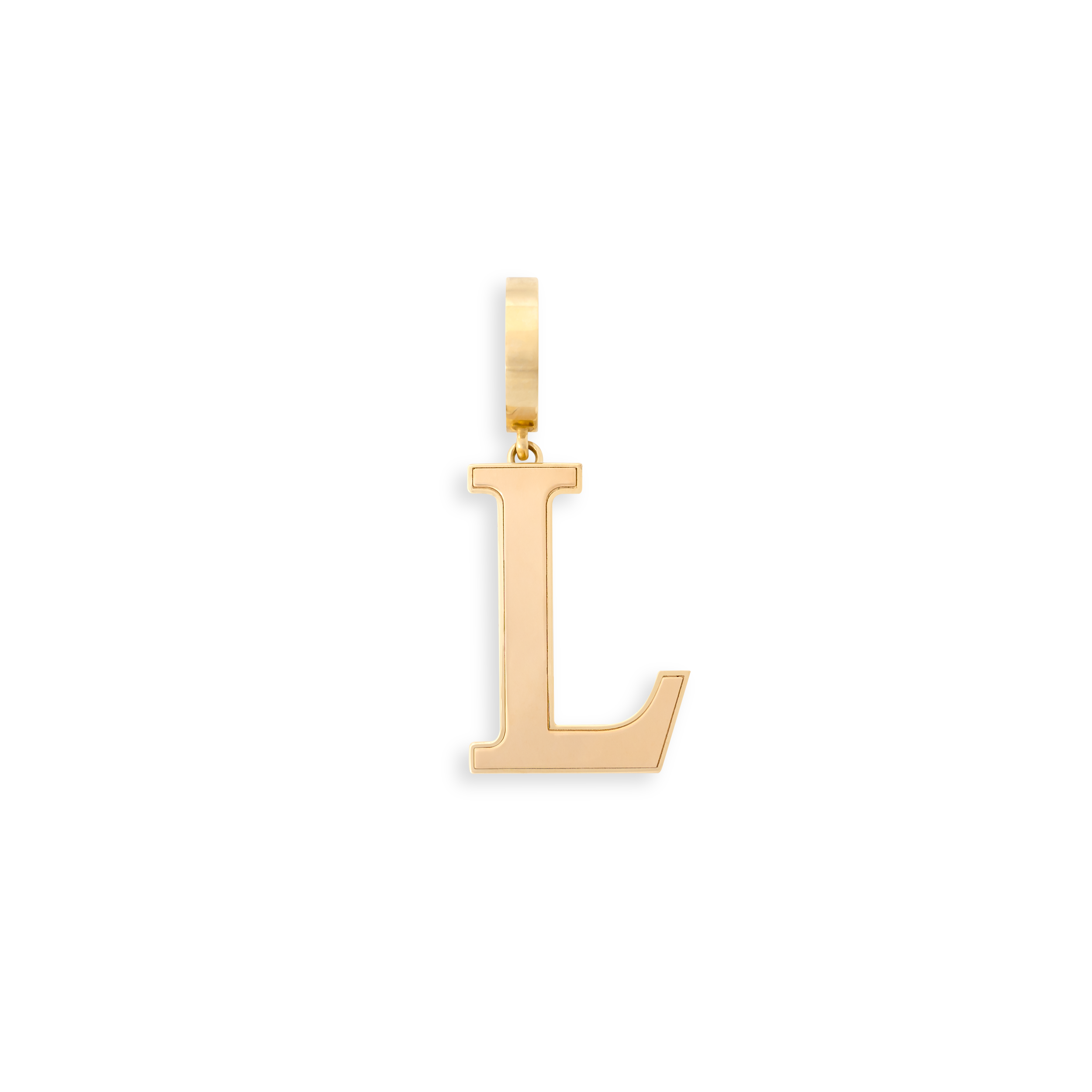 Bruno Yellow Gold Letter Pendant