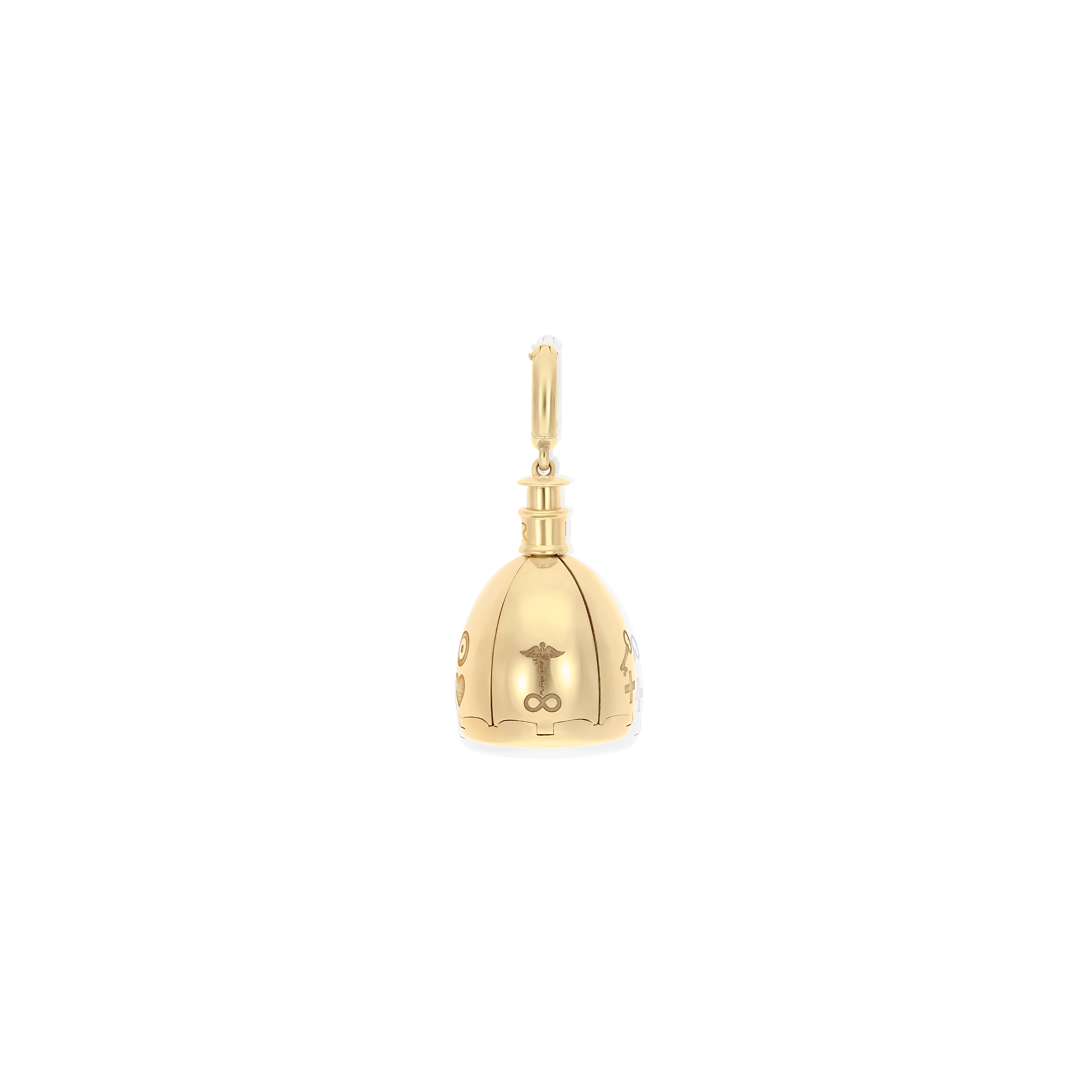 Bruno Yellow Gold Baby "Open Bell" Pendant