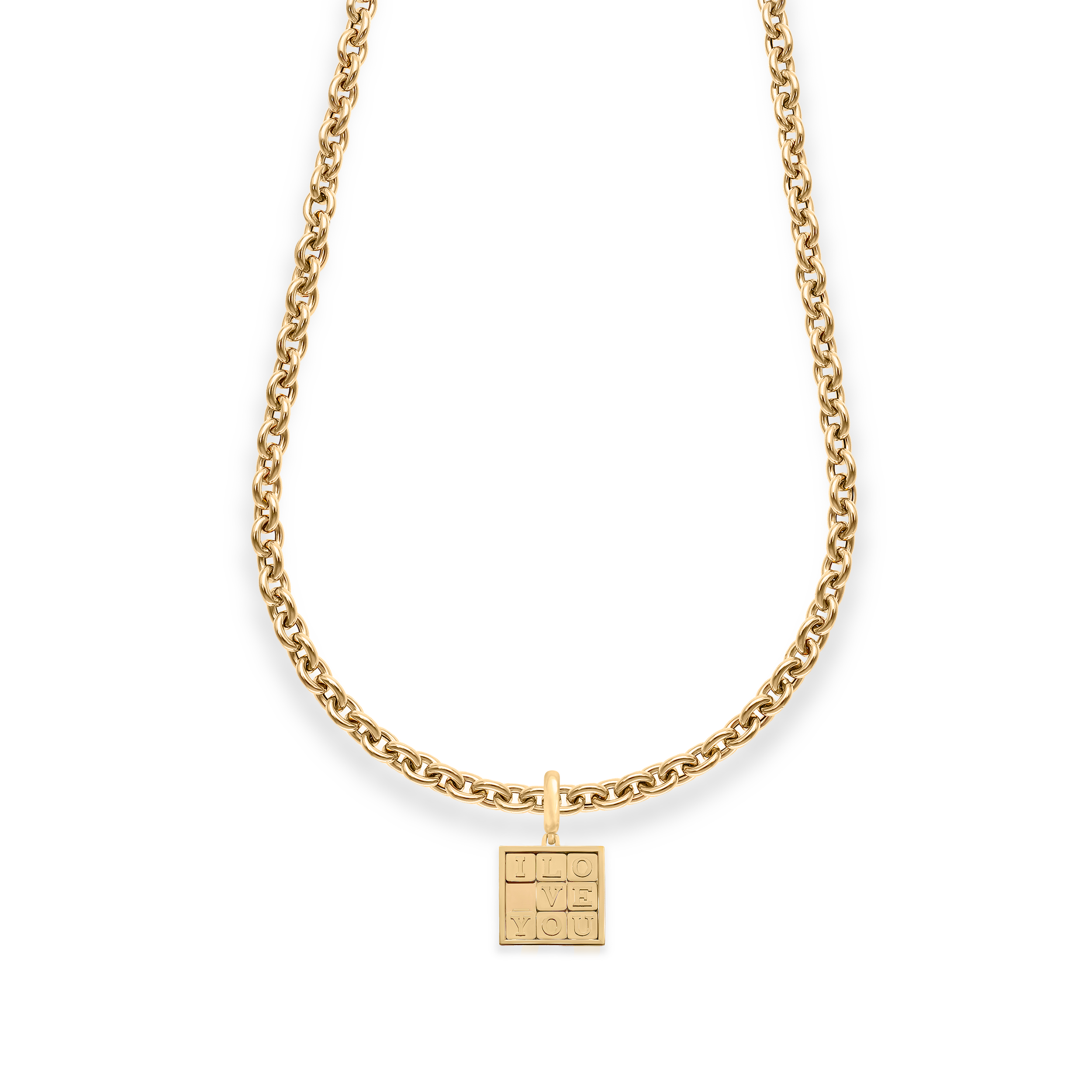 Bruno Yellow Gold Baby Puzzle Pendant on Long Chain 