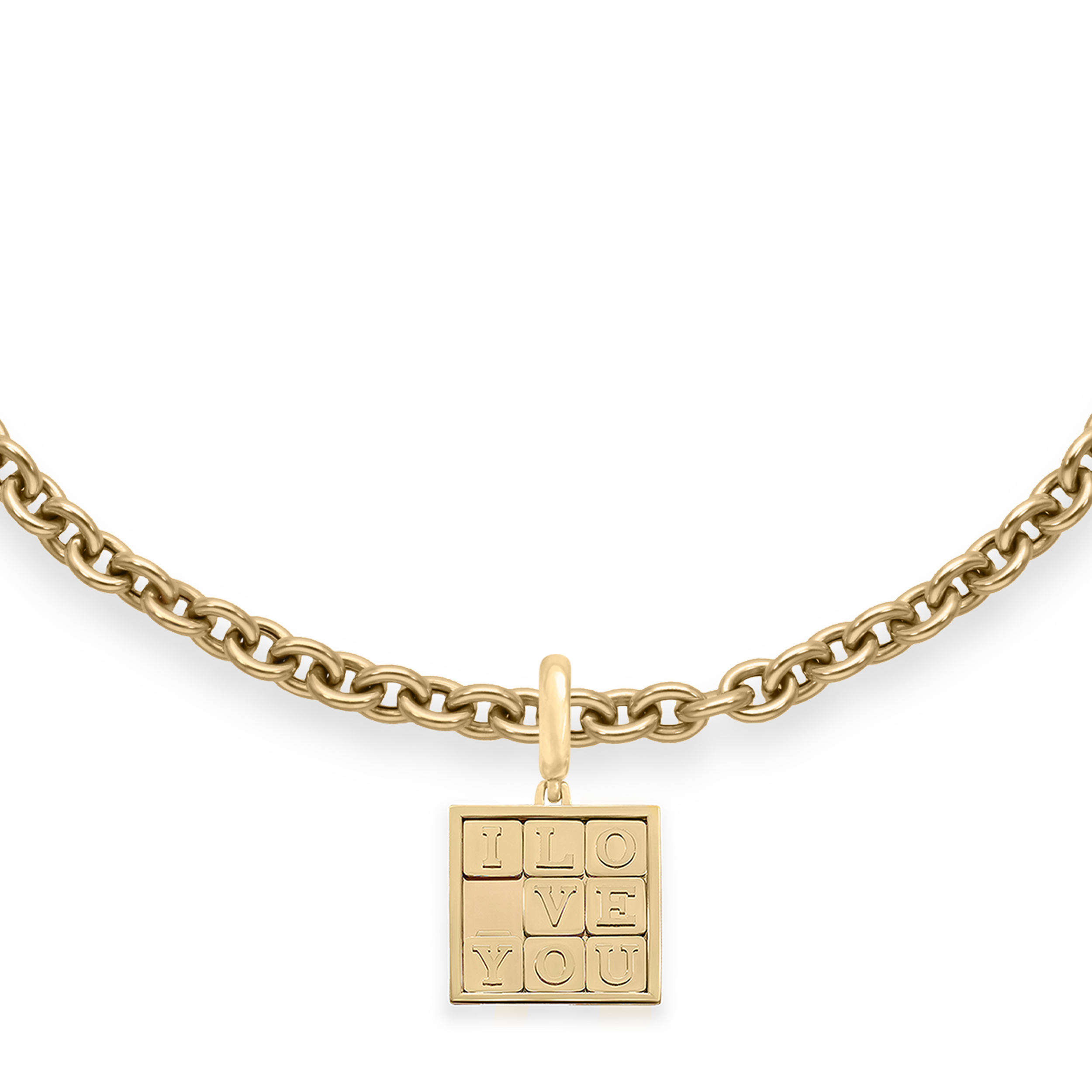 Bruno Yellow Gold Baby Puzzle Pendant on Long Chain 