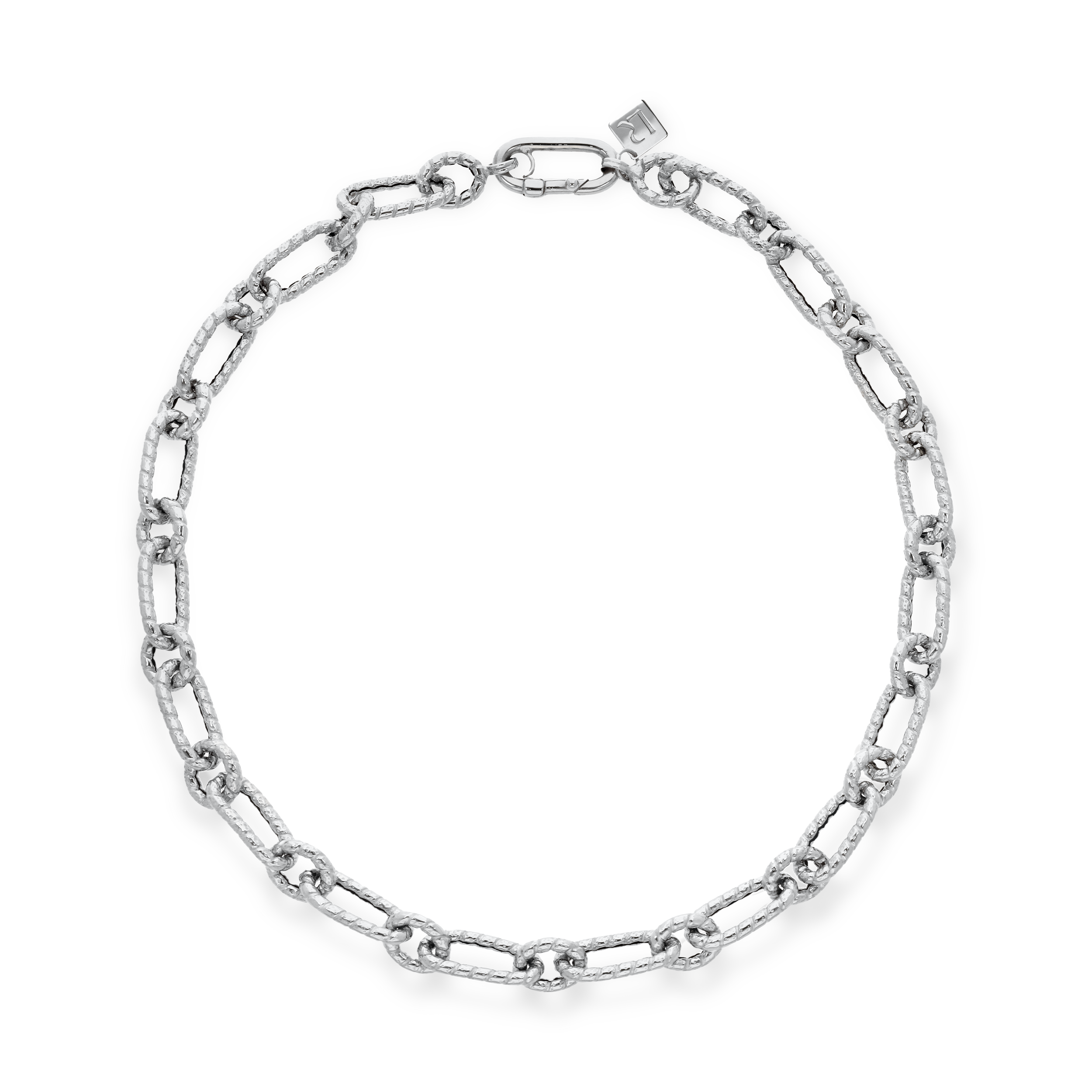 Franca White Gold Small Links Necklace