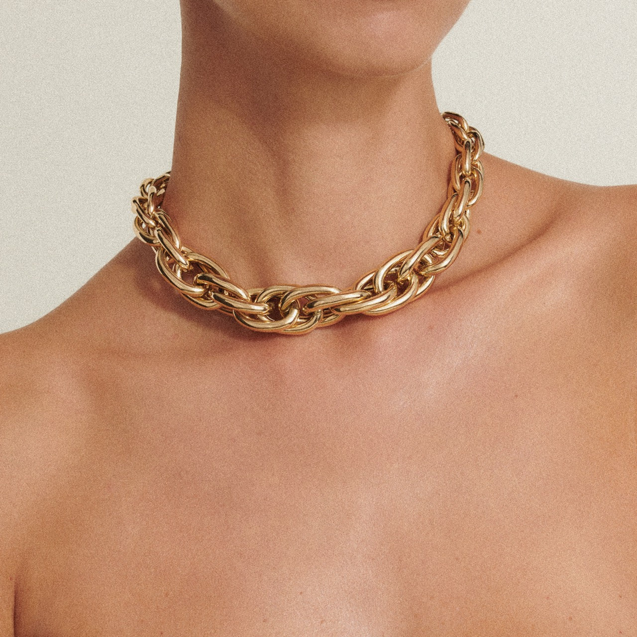 Ephrusi Yellow Gold Large Links Necklace