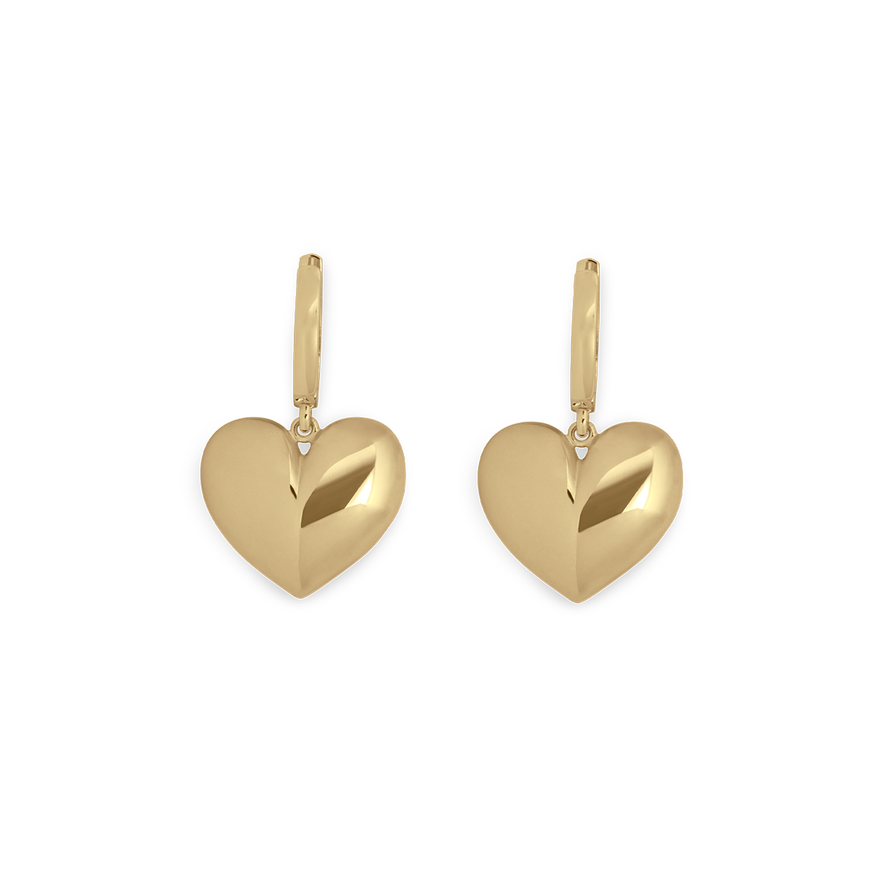 Yellow Gold Paulette Baby Heart Earrings